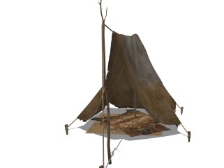 现代简约户外帐篷su模型，帐篷sketchup模型下载