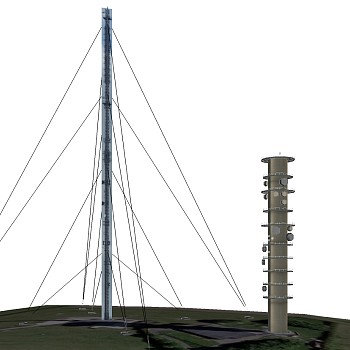 工业风电线杆免费su模型下载、电线杆草图大师模型下载