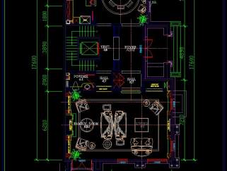 E户型CAD施工图，CAD建筑图纸免费下载