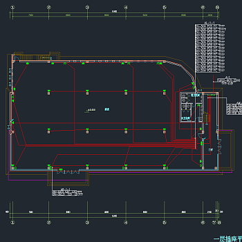 某二层售楼处建筑施工套图，售楼处建筑CAD施工图纸下载