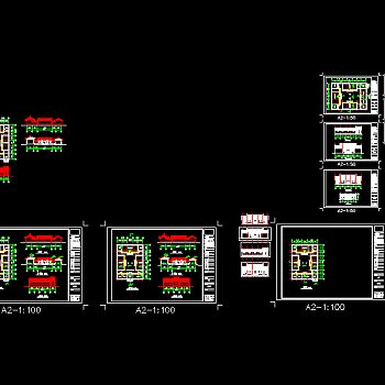 经典四合院建筑施工图，四合院CAD图纸下载