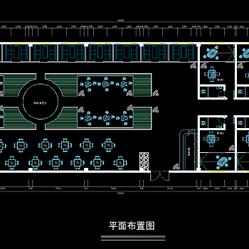 中式茶楼施工图，CAD平面布置图