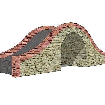 拱桥草图大师模型下载，sketchup拱桥模型分享