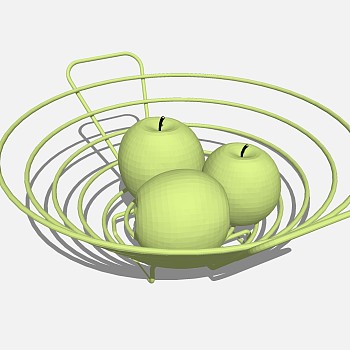  现代水果草图大师模型，水果SU模型下载