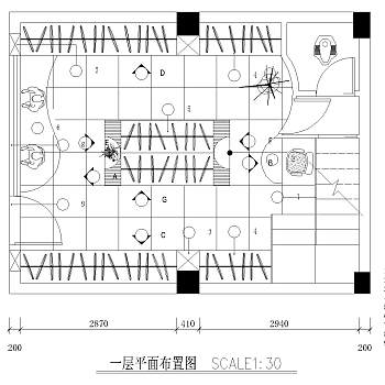 现代小服装店的设计图cad施工图图纸下载