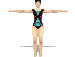 跳舞女演员sketchup模型，女演员草图大师模型下载