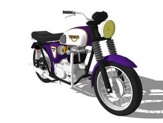 现代摩托车免费su模型，摩托车草图大师模型下载