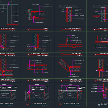 全国通用CAD节点大样剖面图大全，节点大样图纸下载