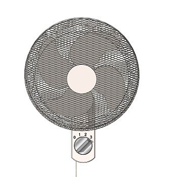  工业风电风扇 草图大师模型， 电风扇 sketchup模型下载