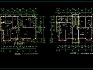 豪华别墅建筑施工图，CAD建筑图纸免费下载