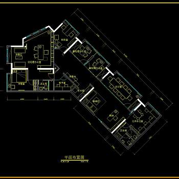 办公室CAD施工图效果图，CAD建筑图纸免费下载