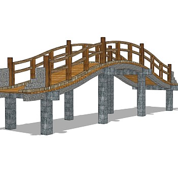 拱桥草图大师模型下载，sketchup拱桥模型分享