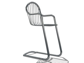 后现代的铁艺吧台椅草图大师模型，吧椅sketchup模型下载
