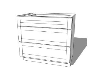 现代风格储物柜草图大师模型，储物柜sketchup模型下载