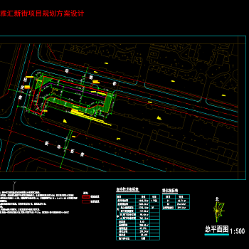 中式风格商业建筑体CAD施工图纸，商业综合体平面布置图