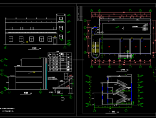 特色食堂全套施工图，食堂CAD建筑图纸下载