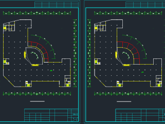 五层商场设计CAD施工图，办公空间CAD施工图纸下载