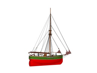 现代帆船免费su模型，现代帆船sketchup模型，帆船草图大师素材下载