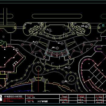 入口景观规划设计，入口景观CAD施工方案
