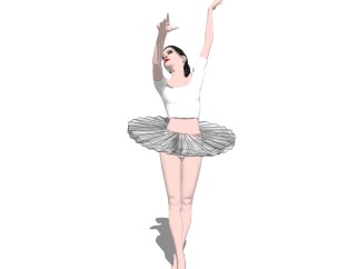 跳舞的表演家草图大师模型，表演家su模型下载
