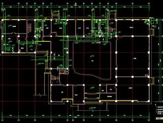 某办公楼建筑设计施工图，办公楼建筑CAD平面图下载