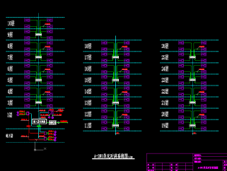 小区智能化系统CAD施工图，小区电气CAD图纸下载
