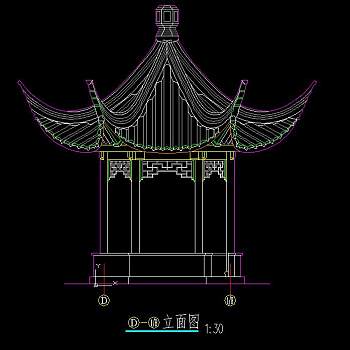 苏式亭阁CAD图纸，苏式亭阁CAD施工图下载