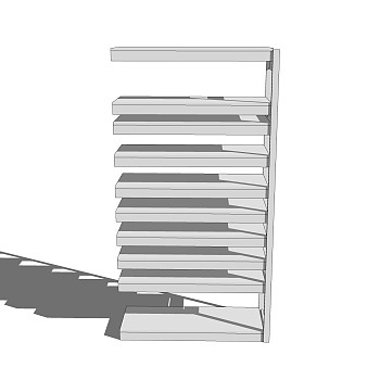 现代货架草图大师模型，货架SKB文件下载