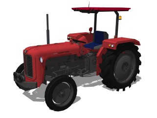 现代农业机械设备skp模型，农用机械su模型下载