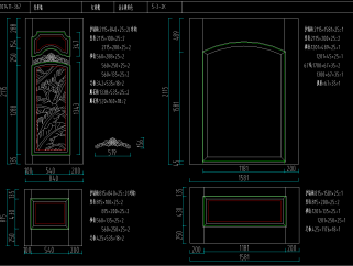 整木定制护墙板背景墙CAD图库，背景墙CAD设计图纸下载