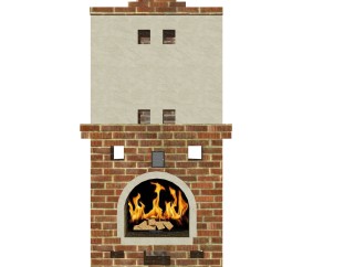 现代壁炉免费su模型，壁炉skp文件下载