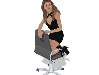 女人草图大师模型下载，3D真人sketchup模型