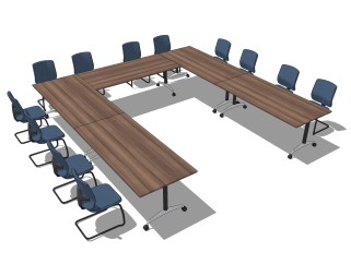 现代会议室SU模型，会议室SKB文件下载