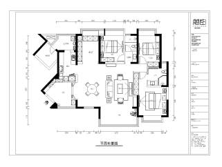 欧式三室两厅170㎡锦瑟施工图CAD图纸下载