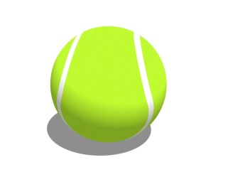 网球草图大师模型，网球SU模型下载