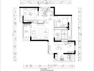 欧式三室两厅120㎡左岸x颂施工图CAD图纸分享