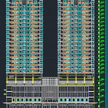 某高层住宅全套建筑cad施工图下载、某高层住宅全套建筑dwg文件下载