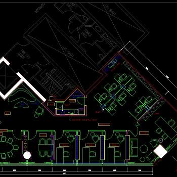 新加坡办事处CAD施工图效果图，CAD建筑图纸免费下载