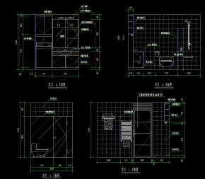 单元楼室内设计平面图，单元楼CAD设计图纸下载