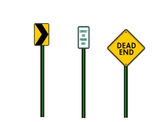 现代交通路标指示牌SU模型下载，交通道路指示牌草图大师模型下载