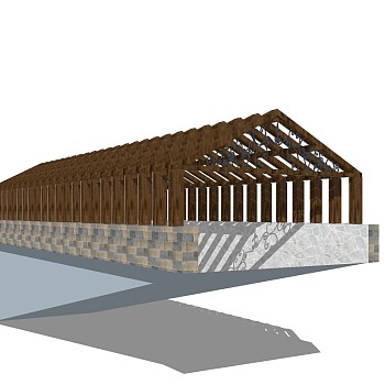 现代地下停车场入口草图大师模型，地下停车场入口sketchup模型免费下载