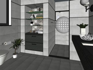 卫生间浴室草图模型，卫生间浴室草图模型sketchup模型库