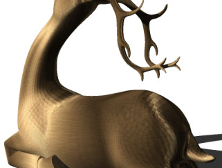 现代装饰品小鹿雕塑草图模型，雕塑草图模型sketchup模型库