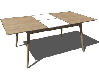 北欧书桌草图大师模型，书桌sketchup模型