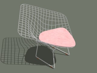 现代金属户外椅草图大师模型，户外椅sketchup模型