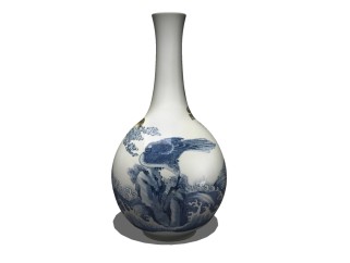 中式陶罐花瓶草图大师模型，花瓶sketchup模型