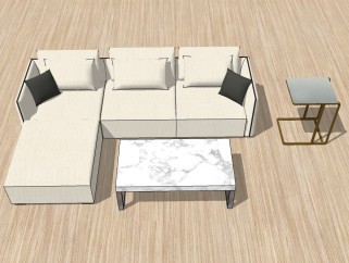 现代沙发组合草图大师模型，沙发组合sketchup模型