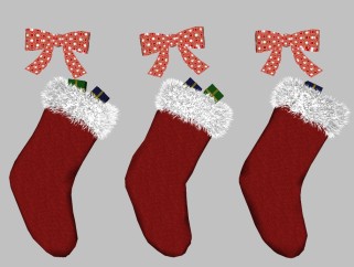 欧式圣诞装饰袜子挂件草图大师模型，袜子sketchup模型