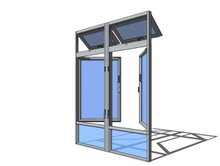 现代玻璃窗户草图大师模型，窗户sketchup模型