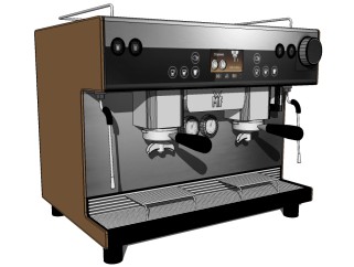 现代咖啡机草图大师模型，咖啡机sketchup模型